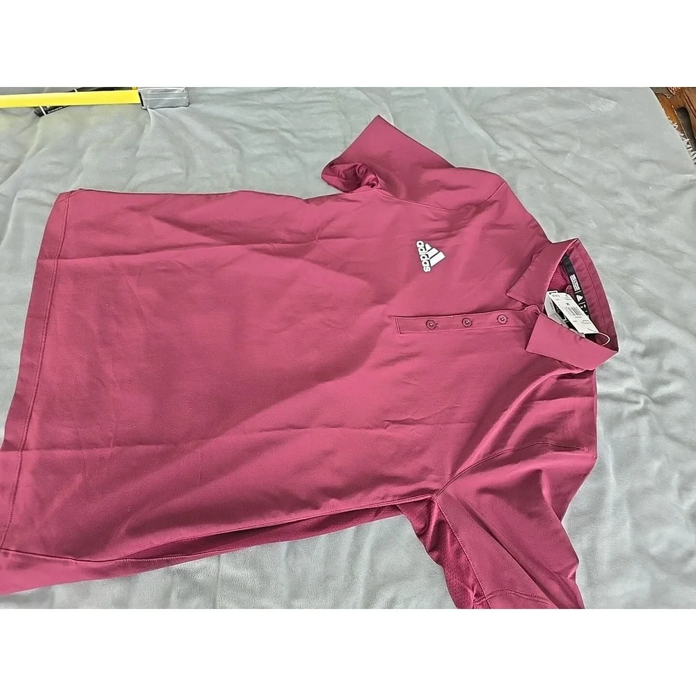 Adidas Men's M‎ STM Polo. Maroon New W/tags. Size S Golf Golfing